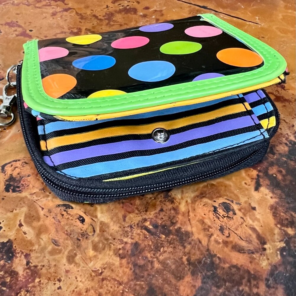 Vintage littlemismatched Polka Dot Change Purse/Organizer